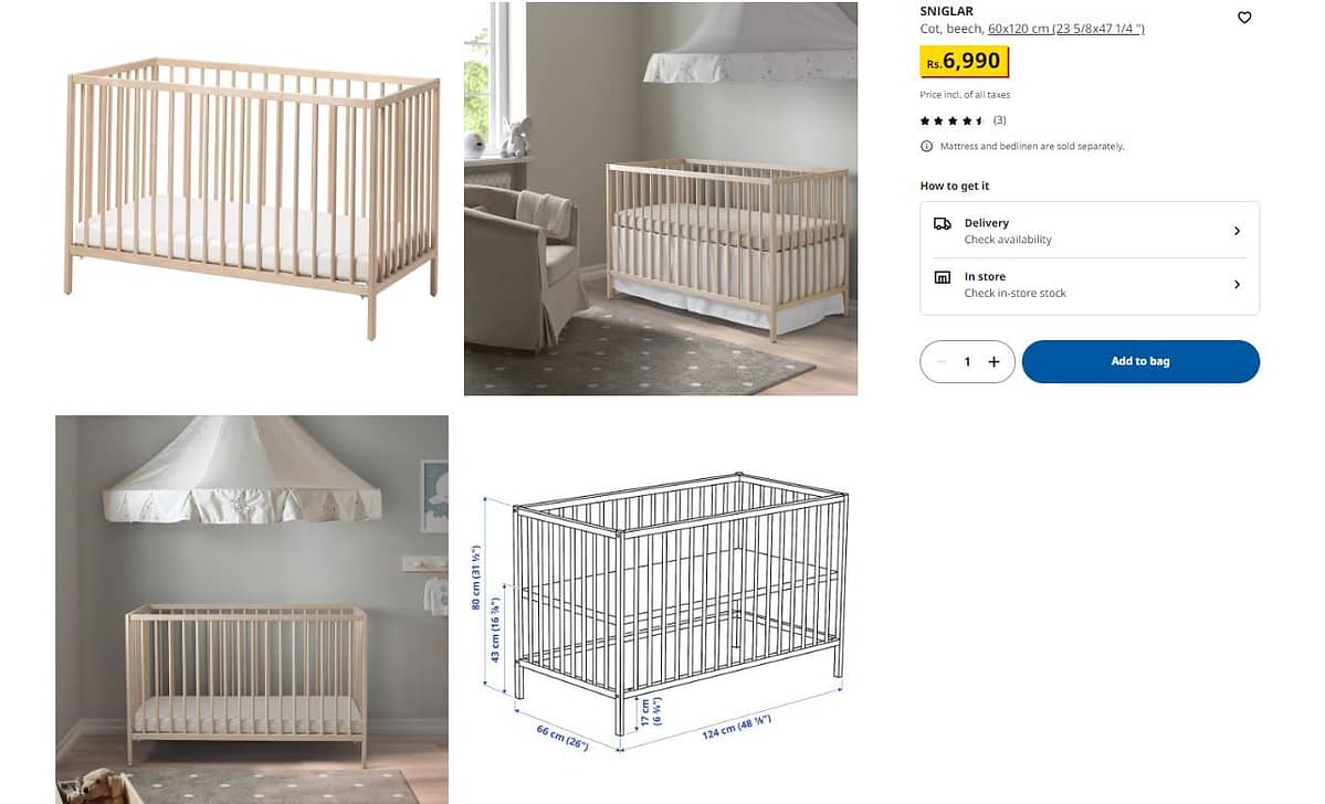 Ikea baby bed: simplicity meets affordability