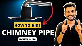 How to hide chimney pipe in kitchen in hindi - houmeindia